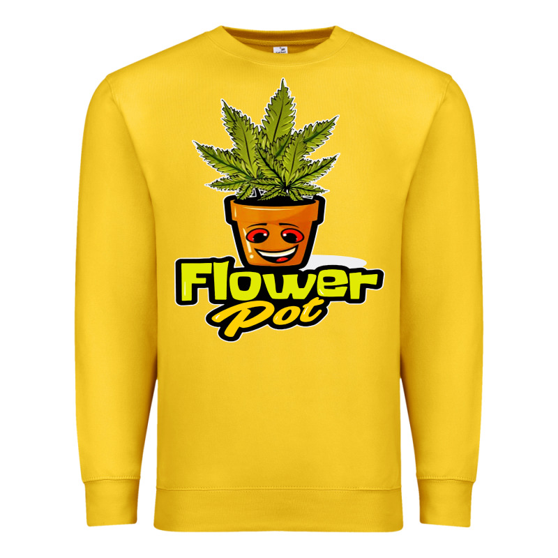 Flower Pot Funny Weed Premium Sweatshirt by artisFamous | Teevron