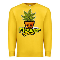 Lemon flower pot funny weed Premium Sweatshirt - artisFamous