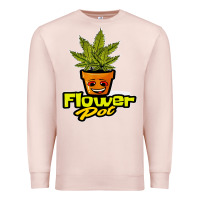 Pale Pink flower pot funny weed Premium Sweatshirt - artisFamous