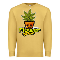 Antique Gold flower pot funny weed Premium Sweatshirt - artisFamous