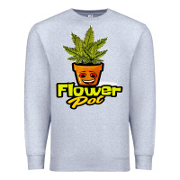 Heather Grey flower pot funny weed Premium Sweatshirt - artisFamous