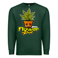 Sports Green flower pot funny weed Premium Sweatshirt - artisFamous