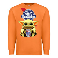 Carrot Baby Yoda Hugs Pabst Blue Ribbon Beer Premium Sweatshirt - artisFamous