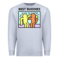 Heather Grey best buddies Premium Sweatshirt - artisFamous
