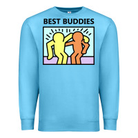 Ocean Blue best buddies Premium Sweatshirt - artisFamous