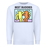 White best buddies Premium Sweatshirt - artisFamous