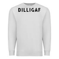 Dove Grey dilligaf do i look like  sarcastic humor Premium Sweatshirt - artisFamous