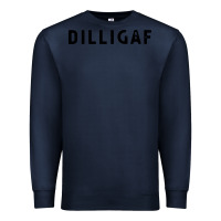 Navy dilligaf do i look like  sarcastic humor Premium Sweatshirt - artisFamous