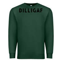 Sports Green dilligaf do i look like  sarcastic humor Premium Sweatshirt - artisFamous