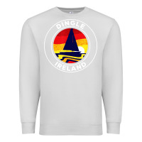 Dove Grey dingle ireland vintage sailboat 70s retro sunset Premium Sweatshirt - artisFamous
