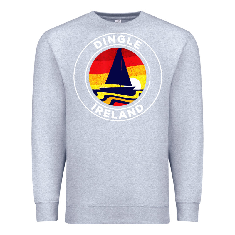Dingle Ireland Vintage Sailboat 70s Retro Sunset Premium Sweatshirt by artisFamous | Teevron
