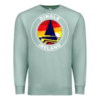 Seafoam dingle ireland vintage sailboat 70s retro sunset Premium Sweatshirt - artisFamous