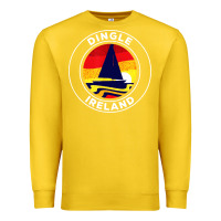 Lemon dingle ireland vintage sailboat 70s retro sunset Premium Sweatshirt - artisFamous
