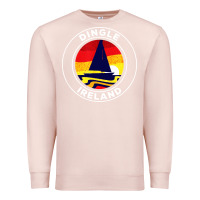 Pale Pink dingle ireland vintage sailboat 70s retro sunset Premium Sweatshirt - artisFamous
