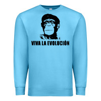Ocean Blue viva la evolucion Premium Sweatshirt - artisFamous