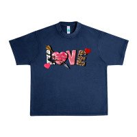 Navy love valentine's day Urban Heavy Tee - FaDigitalArtStudio
