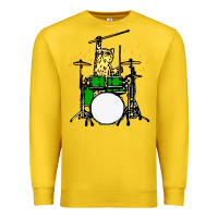 Lemon drummer cat music lover musician playing the drums Premium Sweatshirt - artisFamous