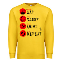 Lemon eat sleep anime repeat japanese Premium Sweatshirt - artisFamous