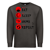 Smoke eat sleep anime repeat japanese Premium Sweatshirt - artisFamous