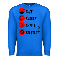 True Royal eat sleep anime repeat japanese Premium Sweatshirt - artisFamous