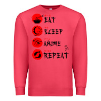 Cardinal eat sleep anime repeat japanese Premium Sweatshirt - artisFamous