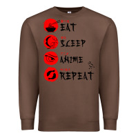 Chestnut eat sleep anime repeat japanese Premium Sweatshirt - artisFamous