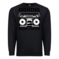 Black eighties music rocks Premium Sweatshirt - artisFamous