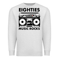 Oatmeal Heather eighties music rocks Premium Sweatshirt - artisFamous