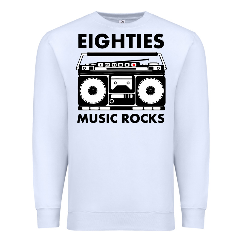 Eighties Music Rocks Premium Sweatshirt by artisFamous | Teevron