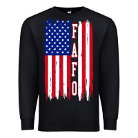 Black fafo f4ck around and find out Premium Sweatshirt - artisFamous