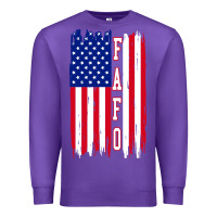 Purple fafo f4ck around and find out Premium Sweatshirt - artisFamous