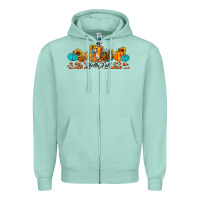 Hello Fall Pumpkin Sunflower Zipper Hoodie | Teevron