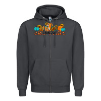 Smoke hello fall pumpkin sunflower Zipper Hoodie - JahusDesignShop