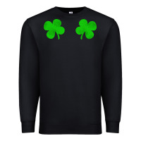 Black four leaf clover Premium Sweatshirt - artisFamous