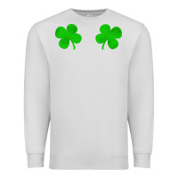 Dove Grey four leaf clover Premium Sweatshirt - artisFamous