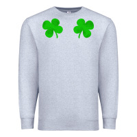 Heather Grey four leaf clover Premium Sweatshirt - artisFamous