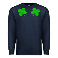 Navy four leaf clover Premium Sweatshirt - artisFamous