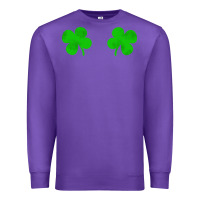 Purple four leaf clover Premium Sweatshirt - artisFamous
