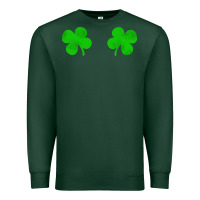 Sports Green four leaf clover Premium Sweatshirt - artisFamous