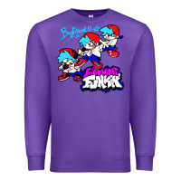 Purple friday night funkin boyfriend Premium Sweatshirt - artisFamous