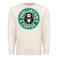 Sandshell skeleton coffee halloween Premium Sweatshirt - artisFamous