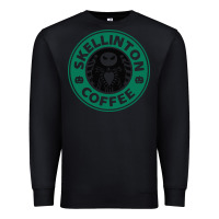 Black skeleton coffee halloween Premium Sweatshirt - artisFamous