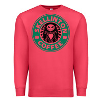Cardinal skeleton coffee halloween Premium Sweatshirt - artisFamous