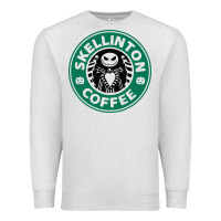 Oatmeal Heather skeleton coffee halloween Premium Sweatshirt - artisFamous