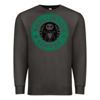 Smoke skeleton coffee halloween Premium Sweatshirt - artisFamous