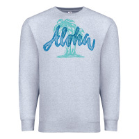 Heather Grey hawaii aloha art Premium Sweatshirt - artisFamous