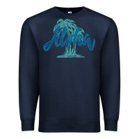 Navy hawaii aloha art Premium Sweatshirt - artisFamous