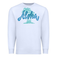 White hawaii aloha art Premium Sweatshirt - artisFamous