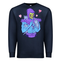 Navy skeletor's cat Premium Sweatshirt - artisFamous