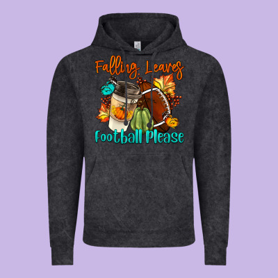 Falling Leaves Football Please Vintage Hoodie Designed By Lillyallendesigns